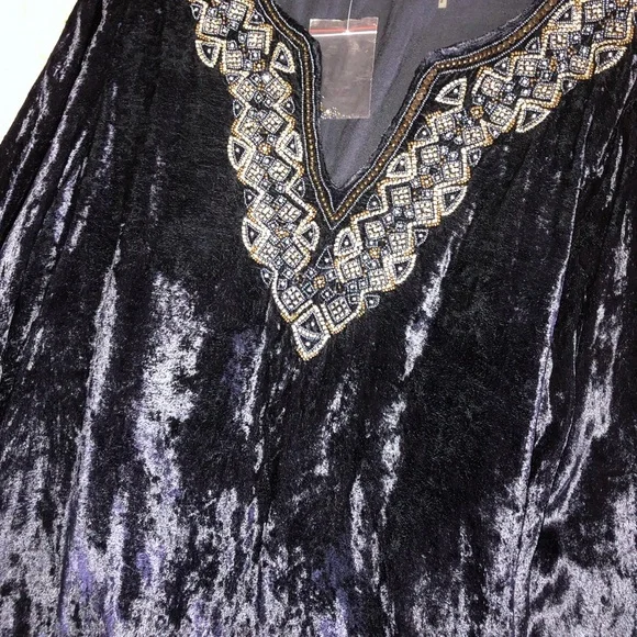 Soft Surroundings blue velvet tunic - Picture 4 of 16